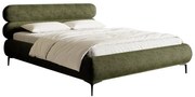 Pat matrimonial 160 cm Rirri 160 (cu somieră) (cu sp. depozitare) (măslin + negru). 1099847