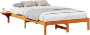 vidaXL Cadru de pat Maroniu cerat 140 x 190 cm Lemn de pin masiv