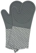 Mănuși de bucătărie din silicon - 2 bucăți în set, accesorii pentru copt, WENKO, gri