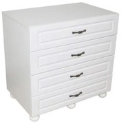 Comoda Dynasty Alb 4 sertare