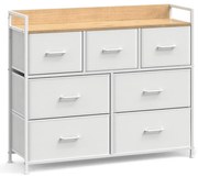 Comodă cu sertare KIRA alb/maro