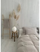 Lenjerie de pat bej din muselină pentru pat dublu 200x200 cm Plain Muslin – Butter Kings