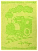 Prosop copii Train green, 30 x 50 cm