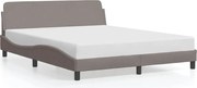 vidaXL Cadru de pat, Dover, gri taupe, 160x200 cm, textil