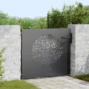 vidaXL Poartă de grădină, Poartă de Grădină 85x75 cm Design Copac din Oțel Corten