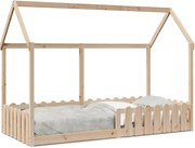 vidaXL Cadru pat tip casă pentru copii, 90x190 cm, lemn masiv de pin