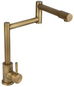 Baterie bucatarie TRENDY'S, pipa extensibila, bronz antichizat