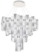 Lustra LED Art Deco de dimensiuni mari, realizata manual LA LOLLO 4XL White