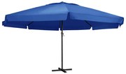 vidaXL Umbrelă soare de grădină, stâlp aluminiu albastru azur 600 cm