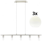 Lustră LED pe cablu Eglo MY CHOICE 5xE14/4W/230V crom/alb