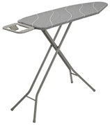 Masă de călcat Kinghoff KH 1939, 114x35.5 cm, 7 poziții de reglare, Suport pentru fier de călcat, Gri