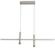 Lustra liniara cu doua spoturi LED ESPARTA alb/ auriu