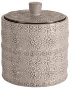 Organizator de baie bej pentru dischete demachiante, din porțelan Relief – Spirella