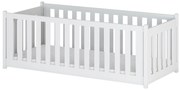 Pat pentru copii 90 cm Connie (cu somieră) (Alb). Promo -10%. 1012929