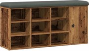 vidaXL Bancă de pantofi,lemn vechi, 102x32x50 cm, lemn prelucrat