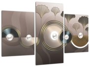 Tablou - Abstract maro-auriu (90x60 cm)