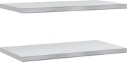 vidaXL Rafturi de perete 2 buc., 75x40x3 cm, argintiu oțel inoxidabil