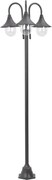 vidaXL Stâlp iluminare grădină, E27, 220 cm, aluminiu, 3 lămpi, bronz