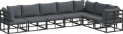 vidaXL Set de canapele pentru grădină cu pernă 7 pcs