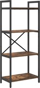 vidaXL Raft pentru cărți Stejar fumuriu 56 x 34 x 133,5 cm