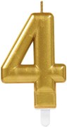 Numere Gold, Lumânare cu cifre aurii 4 pentru tort