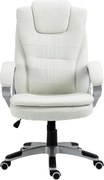 RESIGILAT- Scaun Directorial cu Masaj, Telecomanda, SIB 7304M, Material textil, Alb