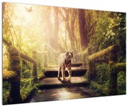 Tablou cu tigrul în djunglă (90x60 cm)