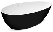 Cada freestanding Rune Agg alb-negru 160x82 cm