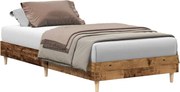 vidaXL Cadru de pat fără saltea Lemn vechi 90x200 cm Lemn prelucrat