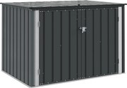 vidaXL Cutie de depozitare pentru grădină Negru 151,5 x 107 x 100 cm