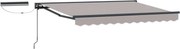 vidaXL Cort electric retractabil Gri deschis 3 x 2,5 m