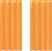 vidaXL Perdele Voile cu Oelii 2 buc Portocaliu 140x225 cm