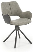 Scaun de bucaterie Lynch, gri/negru