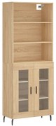 vidaXL Dulap înalt, stejar sonoma, 69,5x34x180 cm, lemn compozit