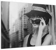 Tablou pe sticlă cu femeie (70x50 cm)