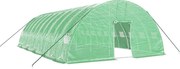 vidaXL Seră cu cadru din oțel, verde, 60 m², 10x6x2,85 m