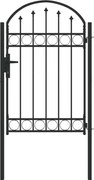 vidaXL Poartă de gard Gri 100 x 150 cm Oțel vopsit electrostatic