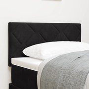 vidaXL Tăblie LED cu lumini cu bandă LED Geometric Negru 80 cm Catifea