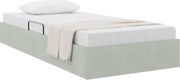 vidaXL Pat cu storage cu headboard Gri deschis 90 x 190 cm Catifea