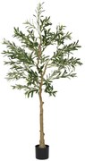 HOMCOM Plantă Artificială Măslin 150 cm cu 720 Frunze, 32 Măsline și Ghiveci | Aosom Romania