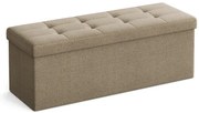 Taburet cu spatiu depozitare OTTOMAN 110x38 cm, maro deschis
