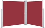 vidaXL Copertină laterală retractabilă, roșu, 170 x 600 cm