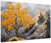 Tablou – Arbore auriu în munți (90x60 cm)