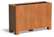 Vas de plante Corten - 120 x 40 x 80 cm