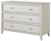 Comodă Ellen, 3 Sertare, Crem, 129 x 52 x 92 cm