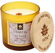 Arome Soy Candle Coastal Sunset 400 g cu fitil dinlemn și capac