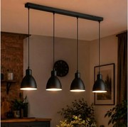 Brilagi - Lustra LED suspendată pe cablu RIDDY 4xE27/60W/230V negru