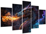 Tablou - Dragon scuipând flăcări (150x105 cm)