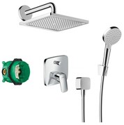 Sistem de dus incastrat Hansgrohe Crometta E 240 crom lucios