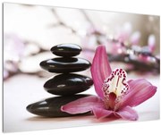 Tablou cupietre pentru masaj și orhidee (90x60 cm)
